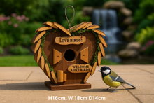 Load image into Gallery viewer, Handmade wooden birdhouse hut 16 x 18 x 14cm - Marissa's Garden & Gift