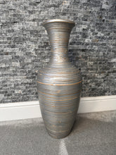 Laden Sie das Bild in den Galerie-Viewer, Silver handmade bamboo vase 60cm tall floor or table vase - Marissa's Garden & Gift