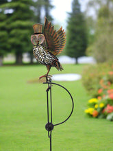 Load image into Gallery viewer, Handmade powder coated owl sculpture rocker 164cm tall - Marissa's Garden & Gift