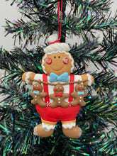 Load image into Gallery viewer, Resin Christmas gingerbread man Christmas bauble tree hanging decoration/christmas/seasonal/ resin hanging item - Marissa's Garden & Gift