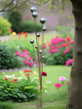 Load image into Gallery viewer, Handmade stainless steel balls rusty poles garden decor,Metal garden decor, metal yard art, outdoor metal decor,metal garden sculpture 199cm - Marissa's Garden & Gift