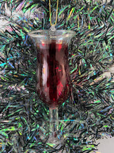 Load image into Gallery viewer, Glass red wine glass bauble tree hanging decoration/Christmas/seasonal/ glass hanging item - Marissa's Garden & Gift
