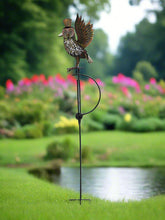 Load image into Gallery viewer, Handmade powder coated owl sculpture rocker 164cm tall - Marissa's Garden & Gift