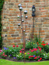 Load image into Gallery viewer, Handmade stainless steel balls rusty poles garden decor,Metal garden decor, metal yard art, outdoor metal decor,metal garden sculpture 199cm - Marissa's Garden & Gift