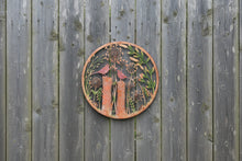 Laden Sie das Bild in den Galerie-Viewer, Handmade rusty 60cm wall plaque of blackbird birds Tree Wall Plaque, Rusted coloured Metal, Garden/indoor Wall Art with peeling effect - Marissa's Garden & Gift