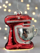 Load image into Gallery viewer, Christmas bakers mixer hanging decoration/christmas/seasonal/ glass hanging item - Marissa's Garden & Gift
