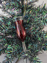 Load image into Gallery viewer, Glass red wine glass bauble tree hanging decoration/Christmas/seasonal/ glass hanging item - Marissa's Garden & Gift
