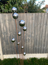 Load image into Gallery viewer, Handmade stainless steel balls rusty poles garden decor,Metal garden decor, metal yard art, outdoor metal decor,metal garden sculpture 199cm - Marissa's Garden & Gift