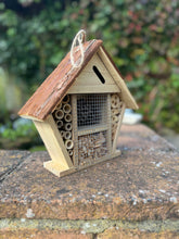 Afbeelding in Gallery-weergave laden, Handmade wooden house shaped medium insect house 26 x 8 x 24cm - Marissa's Garden & Gift