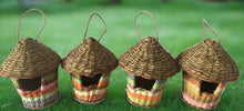Load image into Gallery viewer, Handmade hut weave rattan birdhouses with roof measuring 15 x 18cm - Marissa's Garden & Gift