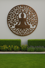 Afbeelding in Gallery-weergave laden, Handmade 80cm bronze metal Wall Plaque, colourful Metal, Garden/indoor Wall Art powder coated steel - Marissa's Garden & Gift