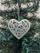 Load image into Gallery viewer, Handmade selection of ten hanging Christmas tree metal powder coated hanging tree ornaments. - Marissa's Garden & Gift