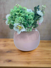 Load image into Gallery viewer, Small handmade rounded pastel pink 20cm bamboo vase - Marissa's Garden & Gift