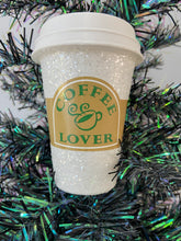 Load image into Gallery viewer, Coffee cup hanging decoration/christmas/seasonal/ glass hanging item - Marissa's Garden & Gift