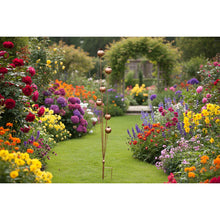 Laden Sie das Bild in den Galerie-Viewer, Handmade powder coated bronze poppy’s on a stake 120cm - Marissa's Garden & Gift