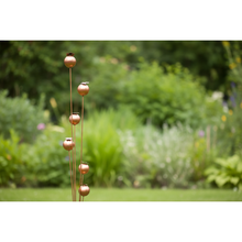 Laden Sie das Bild in den Galerie-Viewer, Handmade powder coated bronze poppy’s on a stake 120cm - Marissa's Garden & Gift
