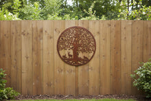 Afbeelding in Gallery-weergave laden, Handmade bronze 40cm bronze wall plaque of Woodland animals Tree Wall Plaque, powder coated steel , indoor/outdoor Wall Art