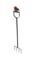 Load image into Gallery viewer, Handmade powder coated robin on a fork sculpture 105cm tall - Marissa's Garden & Gift