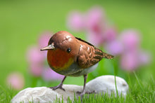 Load image into Gallery viewer, Handmade powder coated metal bird Robin