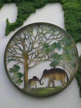 Load image into Gallery viewer, Handmade peeling tree of life elephant father and son wall art indoors/outdoors 60cm - Marissa's Garden & Gift