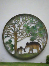 Load image into Gallery viewer, Handmade peeling tree of life elephant father and son wall art indoors/outdoors 60cm - Marissa's Garden & Gift