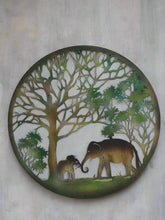 Load image into Gallery viewer, Handmade peeling tree of life elephant father and son wall art indoors/outdoors 60cm - Marissa's Garden & Gift