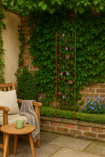 Load image into Gallery viewer, Bronze garden/outdoor bird trellis plant support measuring 139cm high - Marissa's Garden & Gift