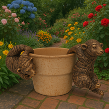 Load image into Gallery viewer, Polyresin pair of bronze coloured sheep pot hangers - Marissa's Garden & Gift