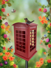 Load image into Gallery viewer, Robin telephone box bird feeder for garden/outdoor space - Marissa's Garden & Gift