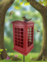 Load image into Gallery viewer, Robin telephone box bird feeder for garden/outdoor space - Marissa's Garden & Gift
