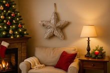 Afbeelding in Gallery-weergave laden, Handmade Hanging star wreath35 x 35 x 10cm Christmas/seasonal hanging wreath