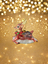 Load image into Gallery viewer, Glass Christmas deer woodland animal Christmas bauble tree hanging decoration/christmas/seasonal/ glass hanging item - Marissa's Garden & Gift