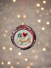 Load image into Gallery viewer, Glass dog bowl Christmas bauble tree hanging decoration/christmas/seasonal/ glass hanging item - Marissa's Garden & Gift