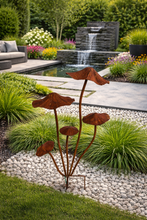Load image into Gallery viewer, Handmade rusty mushrooms stake 75cm
