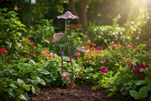 Load image into Gallery viewer, Handmade bronze powder coated mushrooms stake 80cm