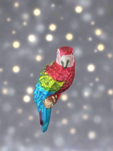 Afbeelding in Gallery-weergave laden, Christmas parrot bauble tree hanging decoration/christmas/seasonal/ glass hanging item - Marissa's Garden & Gift