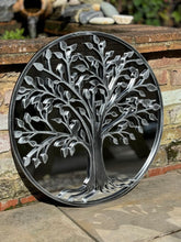 Laden Sie das Bild in den Galerie-Viewer, Tree of life silver resin touch Outdoor/Indoor mirror/ mirrored wall art - Marissa's Garden & Gift