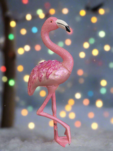 Load image into Gallery viewer, Christmas flamingo hanging decoration/christmas/seasonal/ glass hanging item - Marissa's Garden & Gift