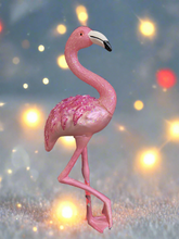 Load image into Gallery viewer, Christmas flamingo hanging decoration/christmas/seasonal/ glass hanging item - Marissa's Garden & Gift