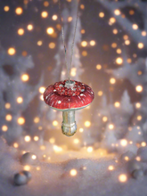 Load image into Gallery viewer, Christmas mushroom hanging decoration/christmas/seasonal/ glass hanging item - Marissa's Garden & Gift