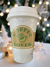 Load image into Gallery viewer, Coffee cup hanging decoration/christmas/seasonal/ glass hanging item - Marissa's Garden & Gift