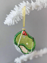 Indlæs billede til gallerivisning Glass Christmas golf course Christmas bauble tree hanging decoration/christmas/seasonal/ glass hanging item - Marissa's Garden & Gift