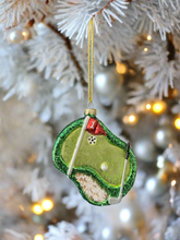 Indlæs billede til gallerivisning Glass Christmas golf course Christmas bauble tree hanging decoration/christmas/seasonal/ glass hanging item - Marissa's Garden & Gift