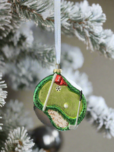 Indlæs billede til gallerivisning Glass Christmas golf course Christmas bauble tree hanging decoration/christmas/seasonal/ glass hanging item - Marissa's Garden & Gift