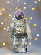 Load image into Gallery viewer, Glass Christmas astronaut Christmas bauble tree hanging decoration/christmas/seasonal/ glass hanging item - Marissa's Garden & Gift