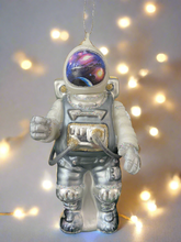 Load image into Gallery viewer, Glass Christmas astronaut Christmas bauble tree hanging decoration/christmas/seasonal/ glass hanging item - Marissa's Garden & Gift