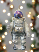Load image into Gallery viewer, Glass Christmas astronaut Christmas bauble tree hanging decoration/christmas/seasonal/ glass hanging item - Marissa's Garden & Gift