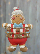 Load image into Gallery viewer, Resin Christmas gingerbread man Christmas bauble tree hanging decoration/christmas/seasonal/ resin hanging item - Marissa's Garden & Gift