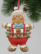 Load image into Gallery viewer, Resin Christmas gingerbread man Christmas bauble tree hanging decoration/christmas/seasonal/ resin hanging item - Marissa's Garden & Gift