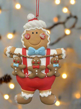 Load image into Gallery viewer, Resin Christmas gingerbread man Christmas bauble tree hanging decoration/christmas/seasonal/ resin hanging item - Marissa's Garden & Gift